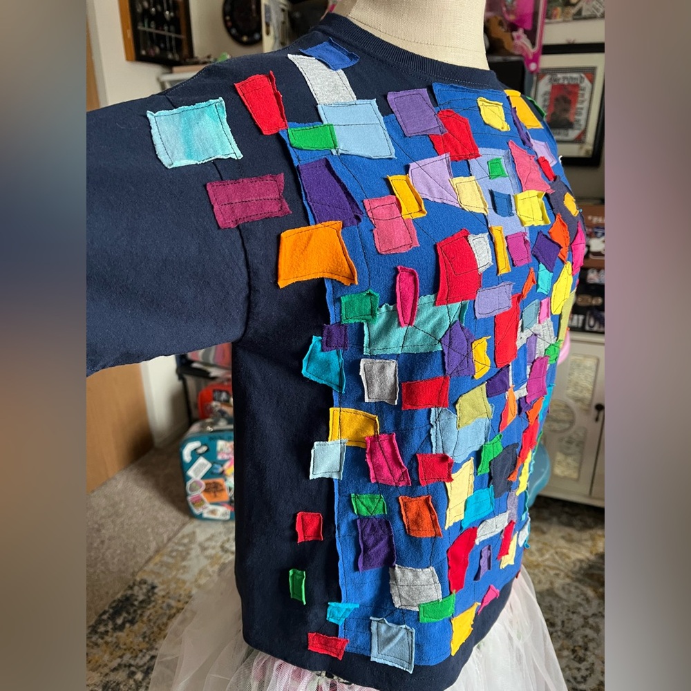 Confetti Tee Navy Upcycled